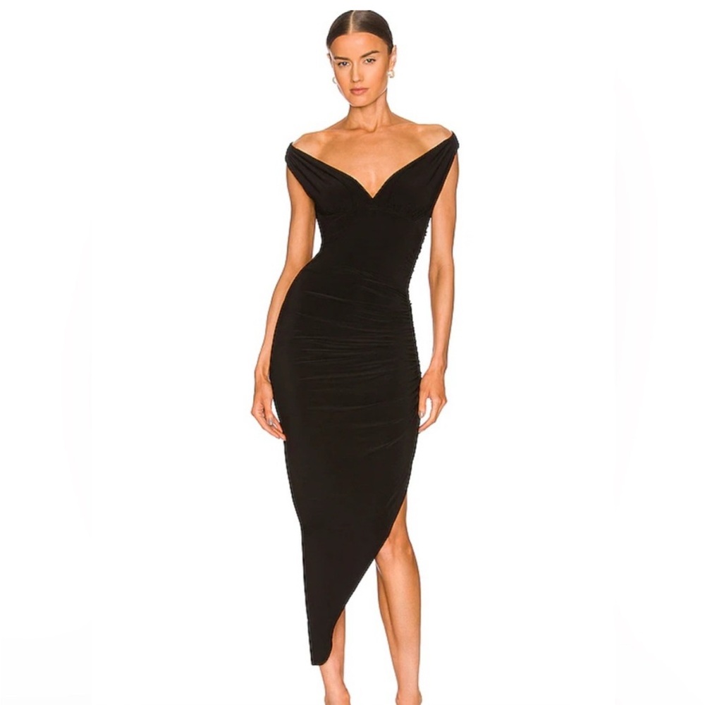 NWT NORMA KAMALI Tara off shoulder midi dress S